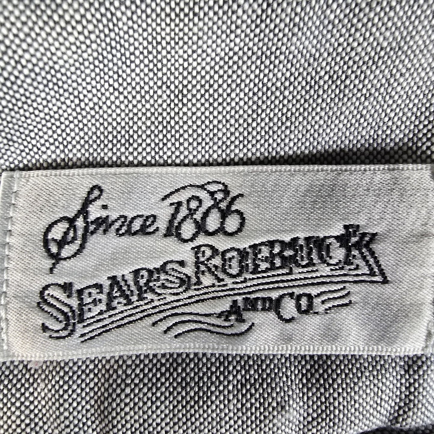 Vintage 1980s Sears Roebuck & Co. Light Gray Button-Down Shirt (16 32/33)
