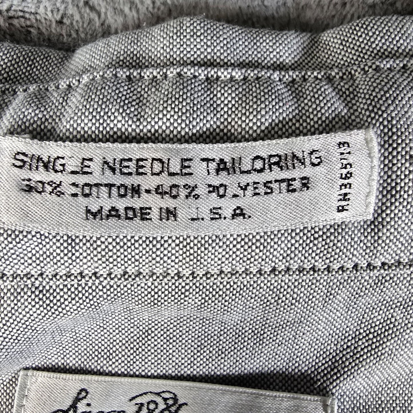 Vintage 1980s Sears Roebuck & Co. Light Gray Button-Down Shirt (16 32/33)