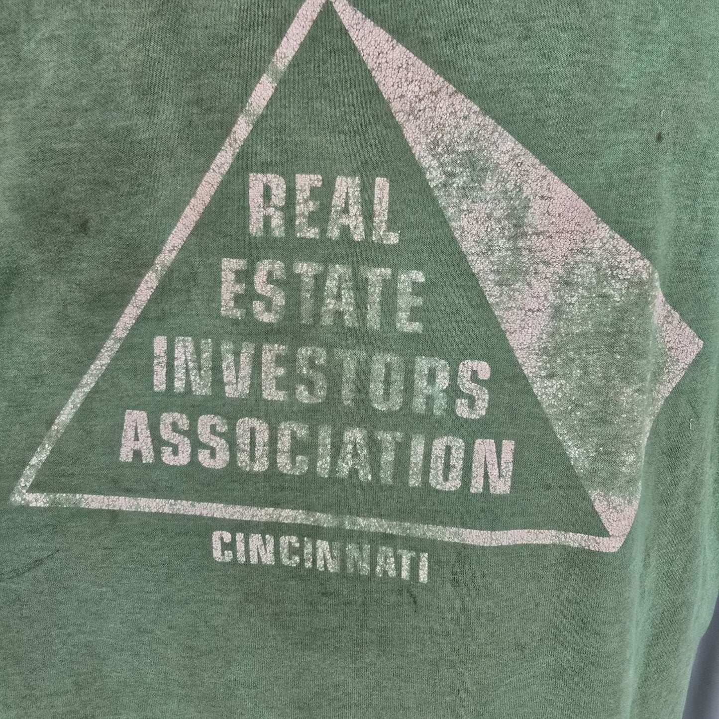 Thrashed Vintage 1990s REIA Real Estate Investors Cincinnati Grunge T-Shirt (L)