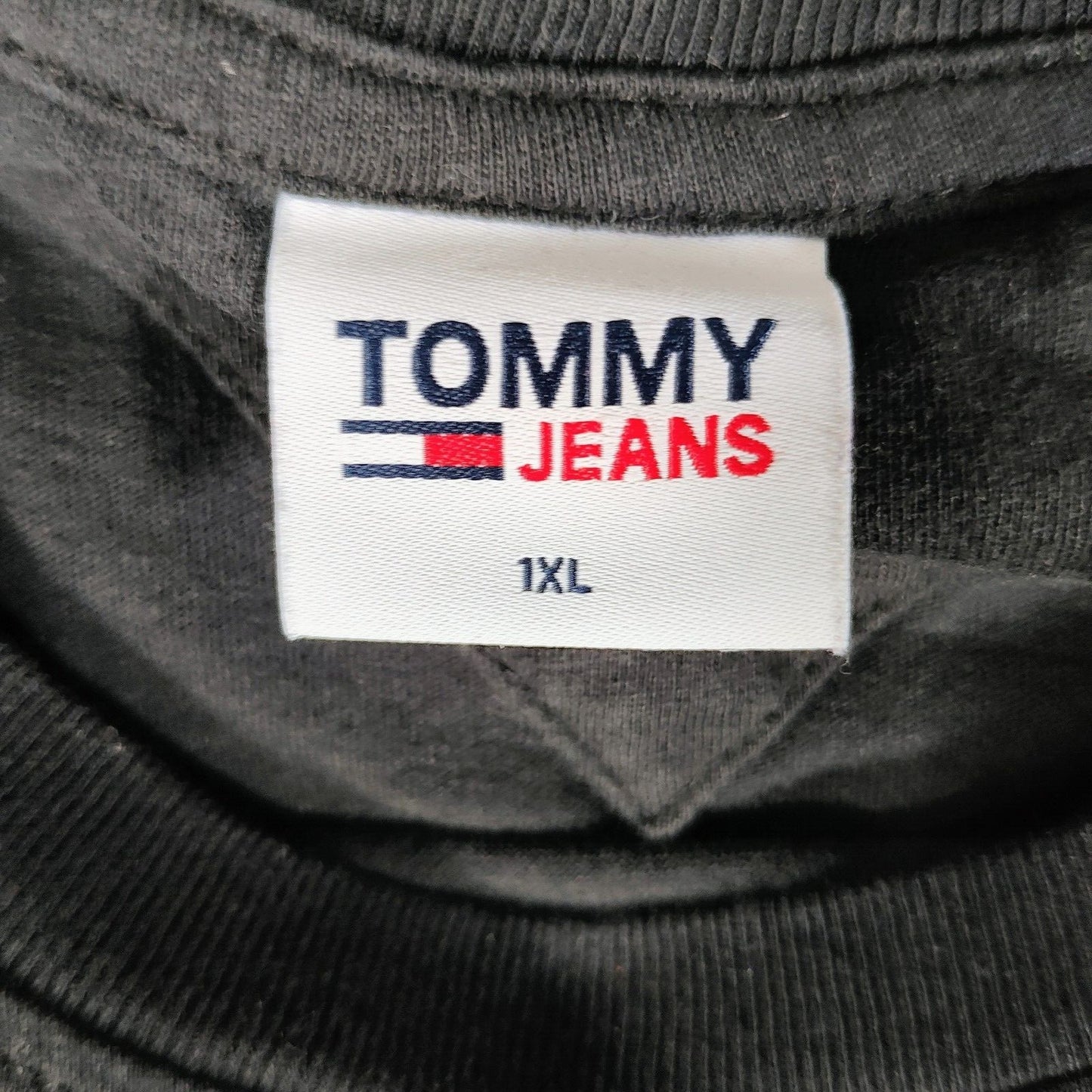 Tommy Hilfiger Tommy Jeans Bold Logo Black Crew Neck T-Shirt (XL)