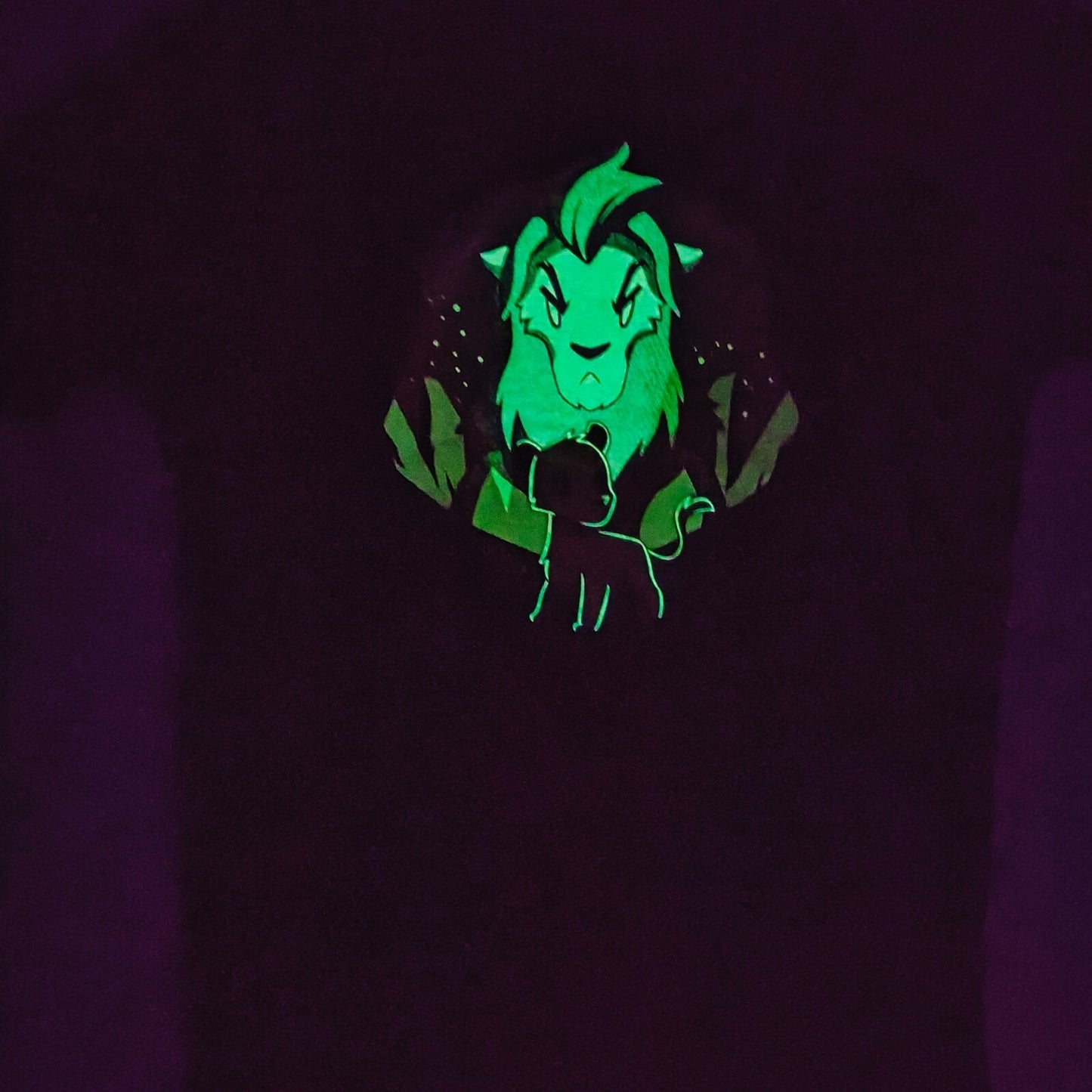 RARE Out of Print Teeturtle x Disney Simba and Scar Glow in the Dark T-Shirt (M)
