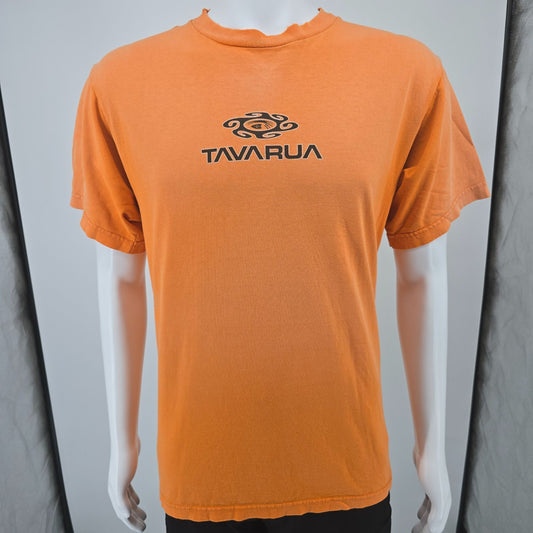 Vintage 1990s Tavarua Island Surf Company Fiji Faded Orange T-Shirt (L)