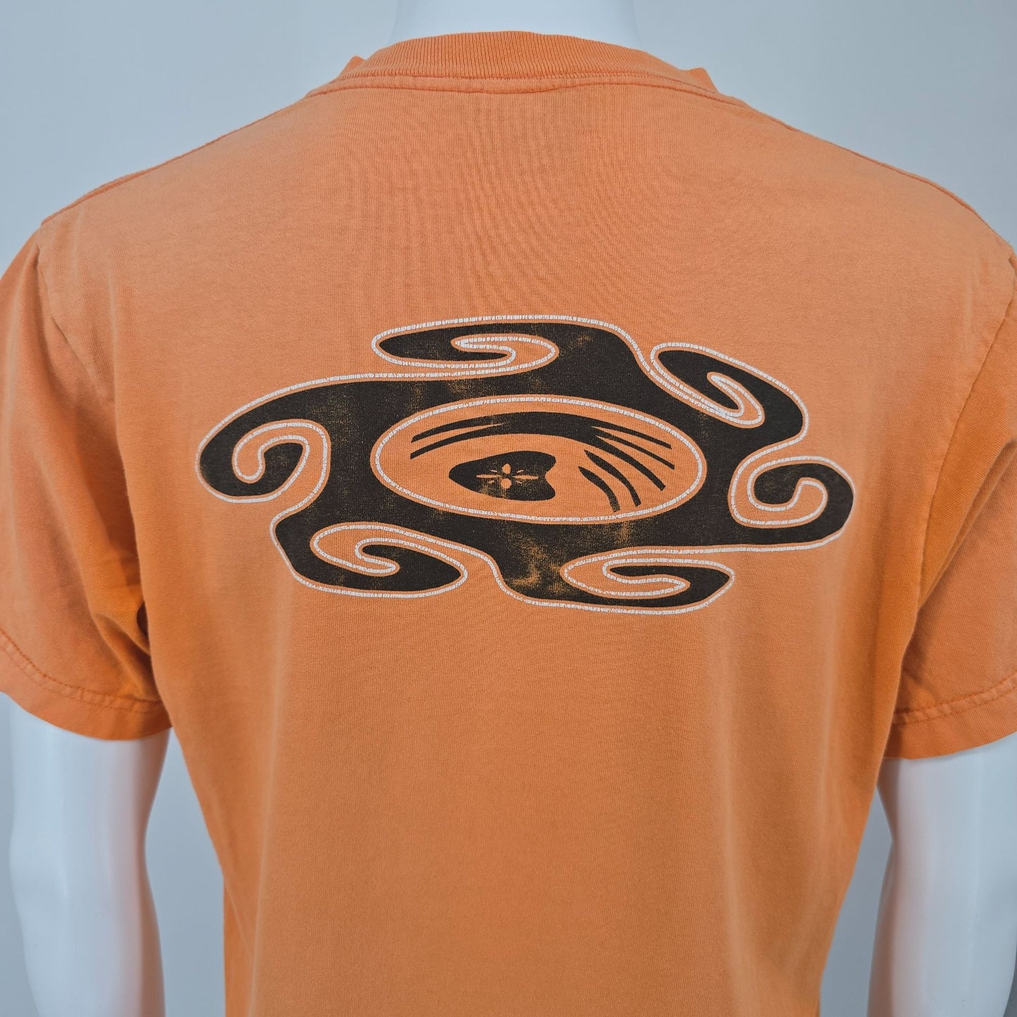 Vintage 1990s Tavarua Island Surf Company Fiji Faded Orange T-Shirt (L)