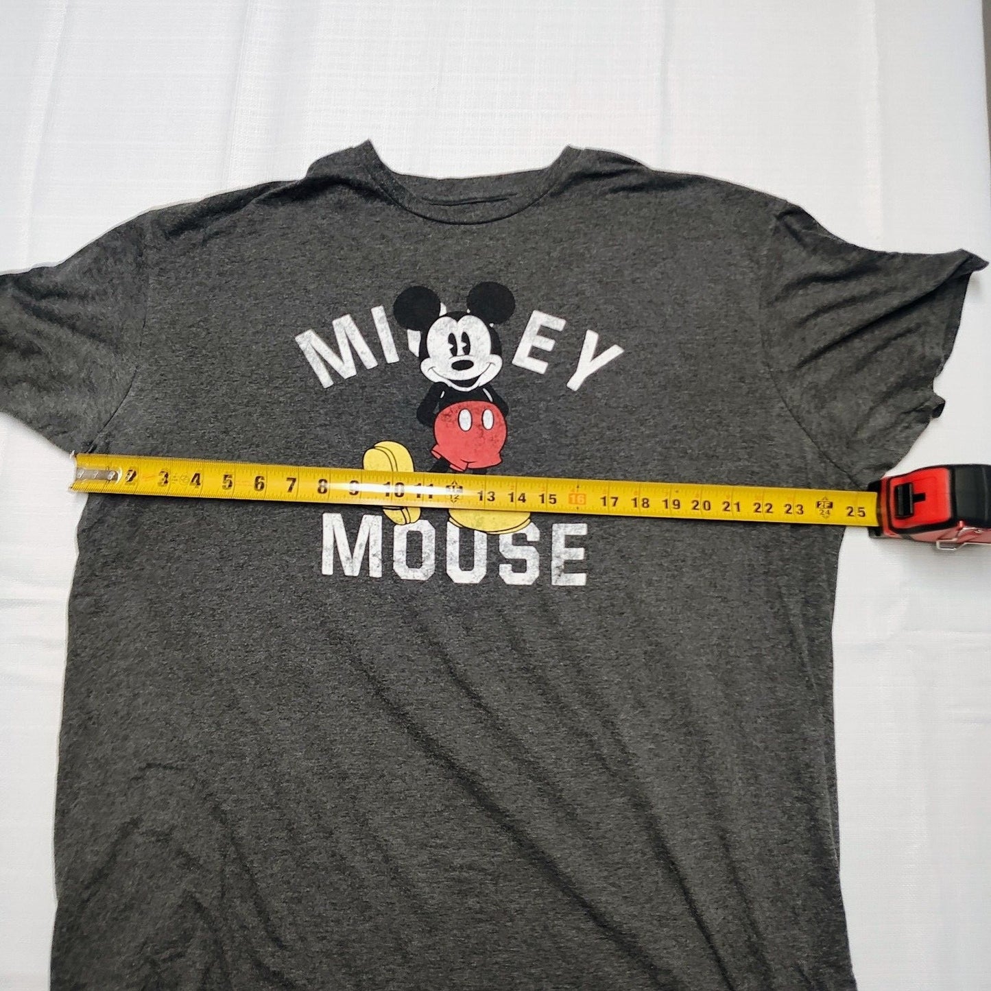 Disney Classic Mickey Mouse Gray Graphic T-Shirt (2XL)