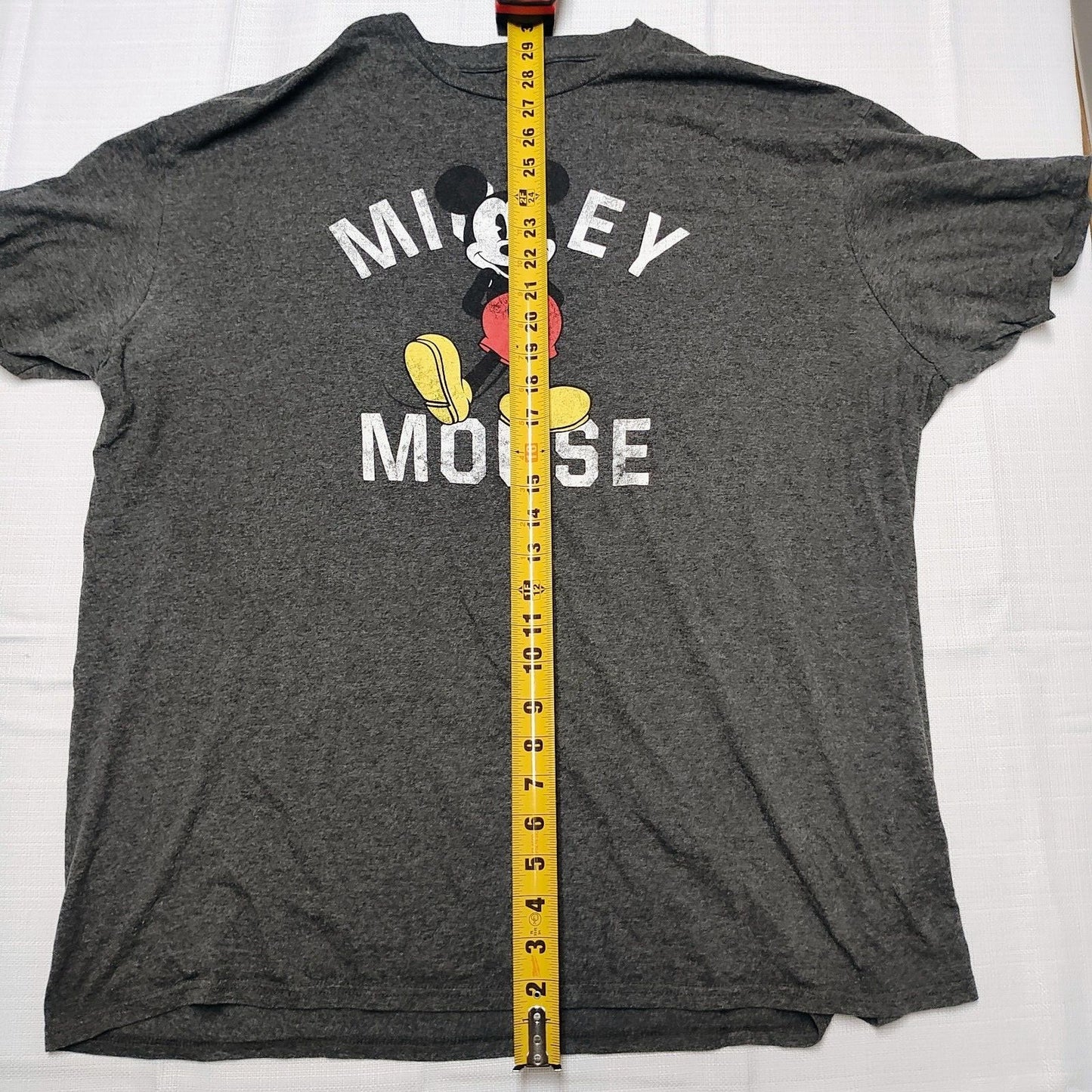 Disney Classic Mickey Mouse Gray Graphic T-Shirt (2XL)