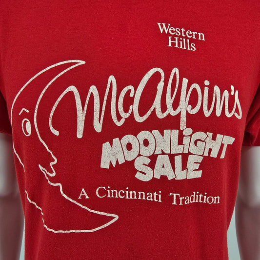 Vintage 1980s McAlpin's Moonlight Sale Western Hills Cincinnati T-Shirt (M)