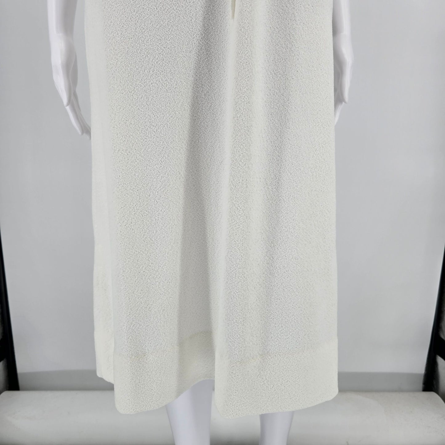 Vintage Early 1980s Talbott White Raglan Sleeve Midi Sweater Dress (Size 14/L)