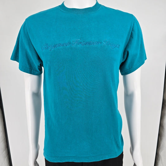 Vintage 1990s Gear for Sports Cheyenne Frontier Days Rodeo Embroidered T-Shirt S