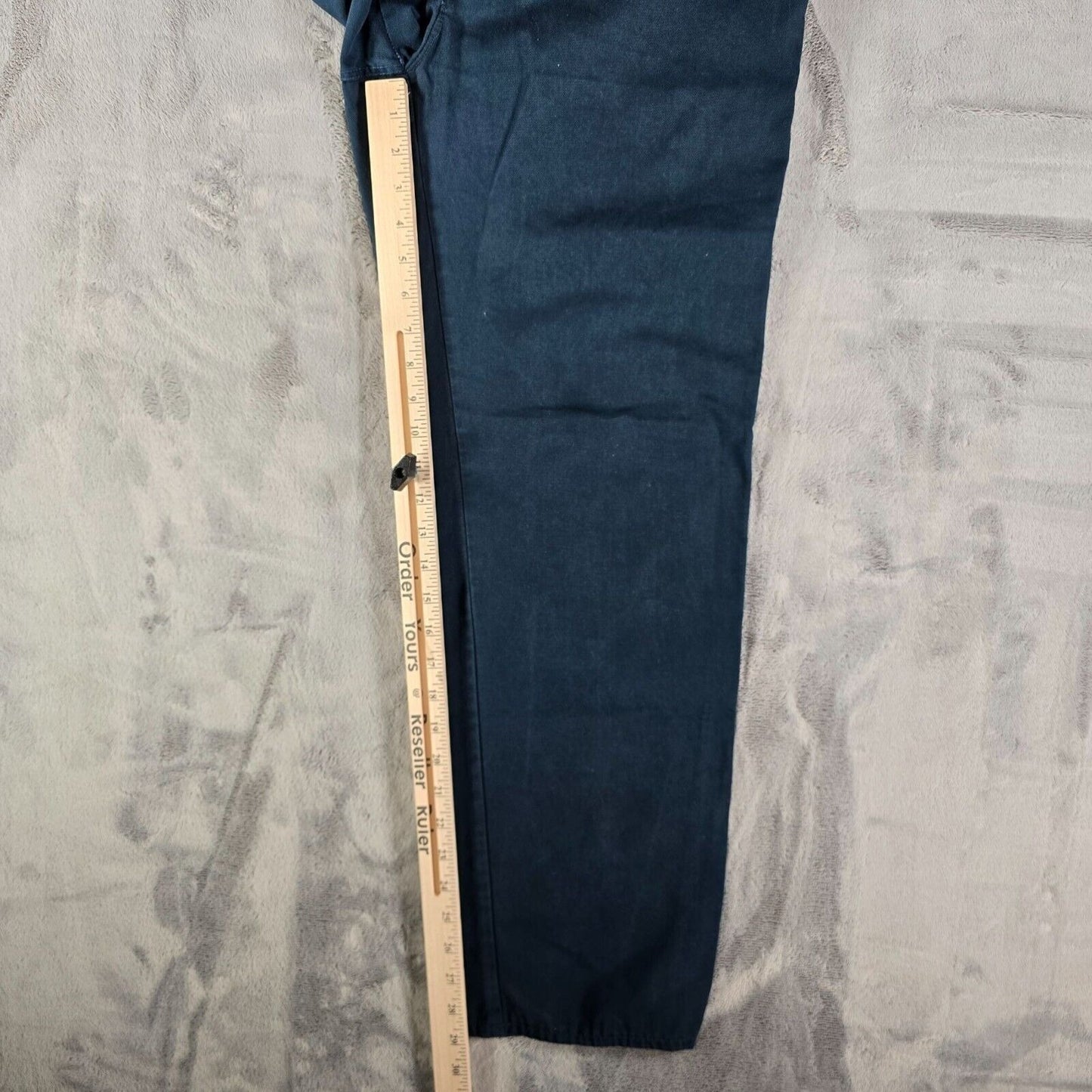 Vintage 1990s French Workwear Stretch Waistband Blue Utility Cargo Pants (29x29)