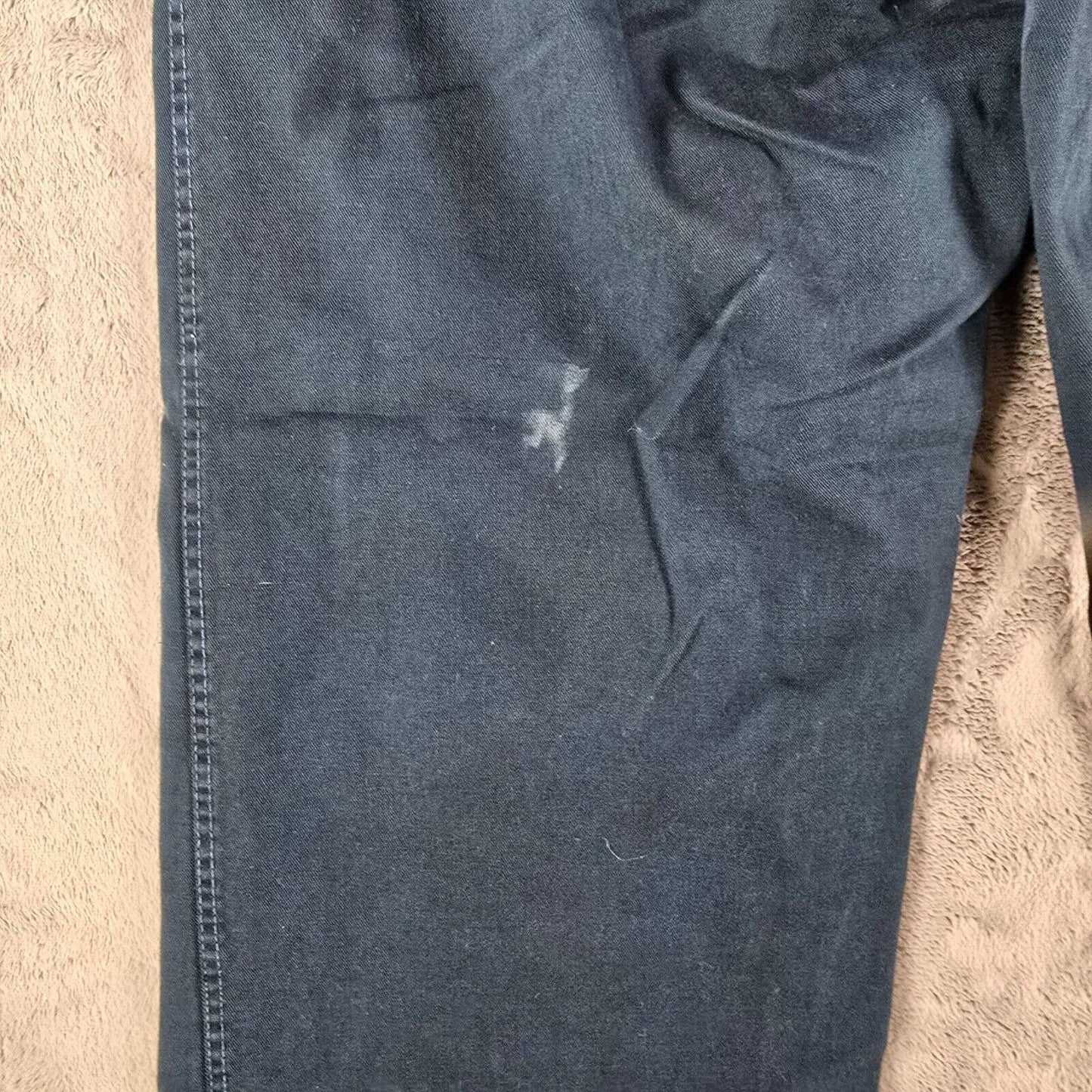 Vintage 1990s French Workwear Stretch Waistband Blue Utility Cargo Pants (29x29)