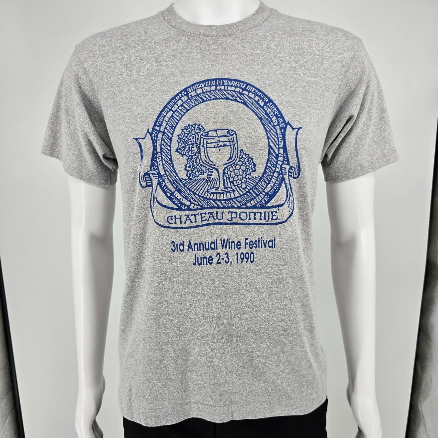 Vintage 1990s Screen Stars Chateau Pomije 3rd Annual Wine Festival T-Shirt (M)