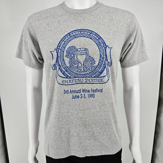 Vintage 1990s Screen Stars Chateau Pomije 3rd Annual Wine Festival T-Shirt (M)