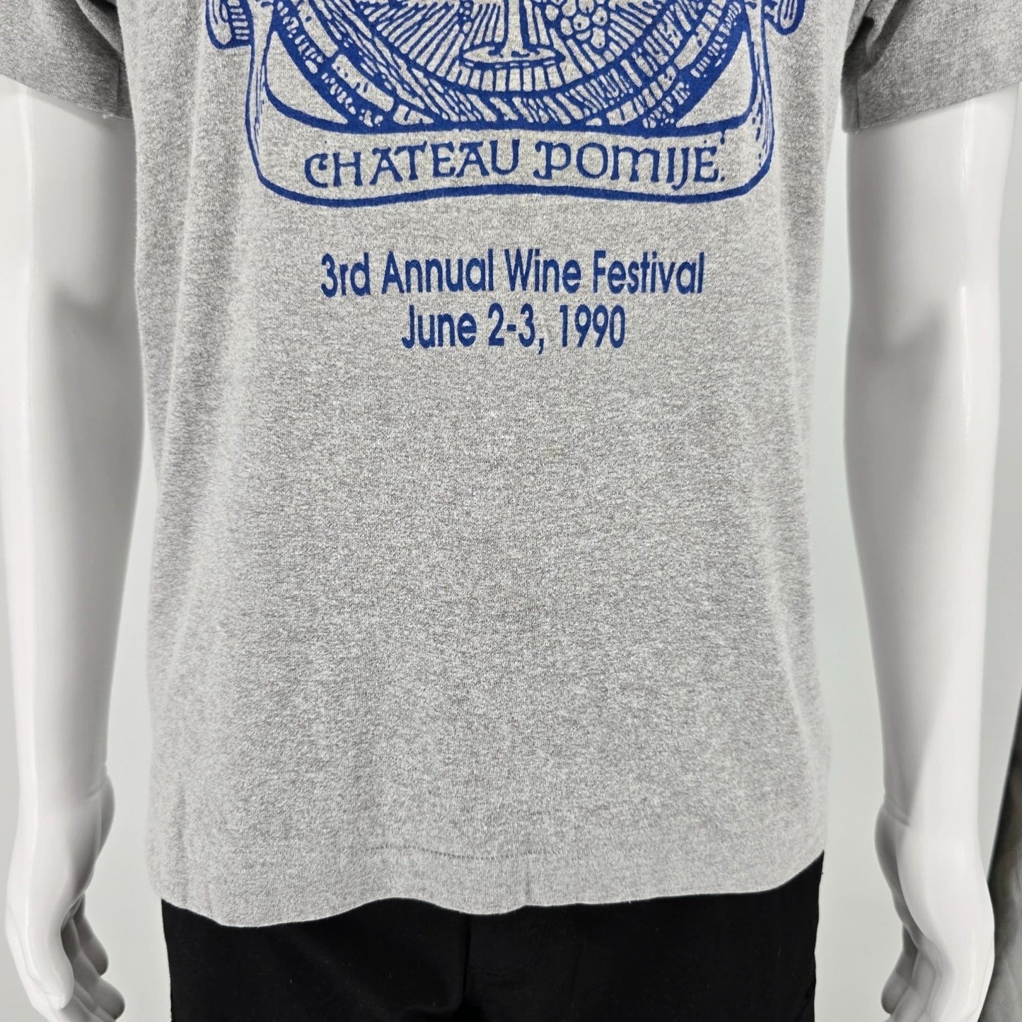 Vintage 1990s Screen Stars Chateau Pomije 3rd Annual Wine Festival T-Shirt (M)