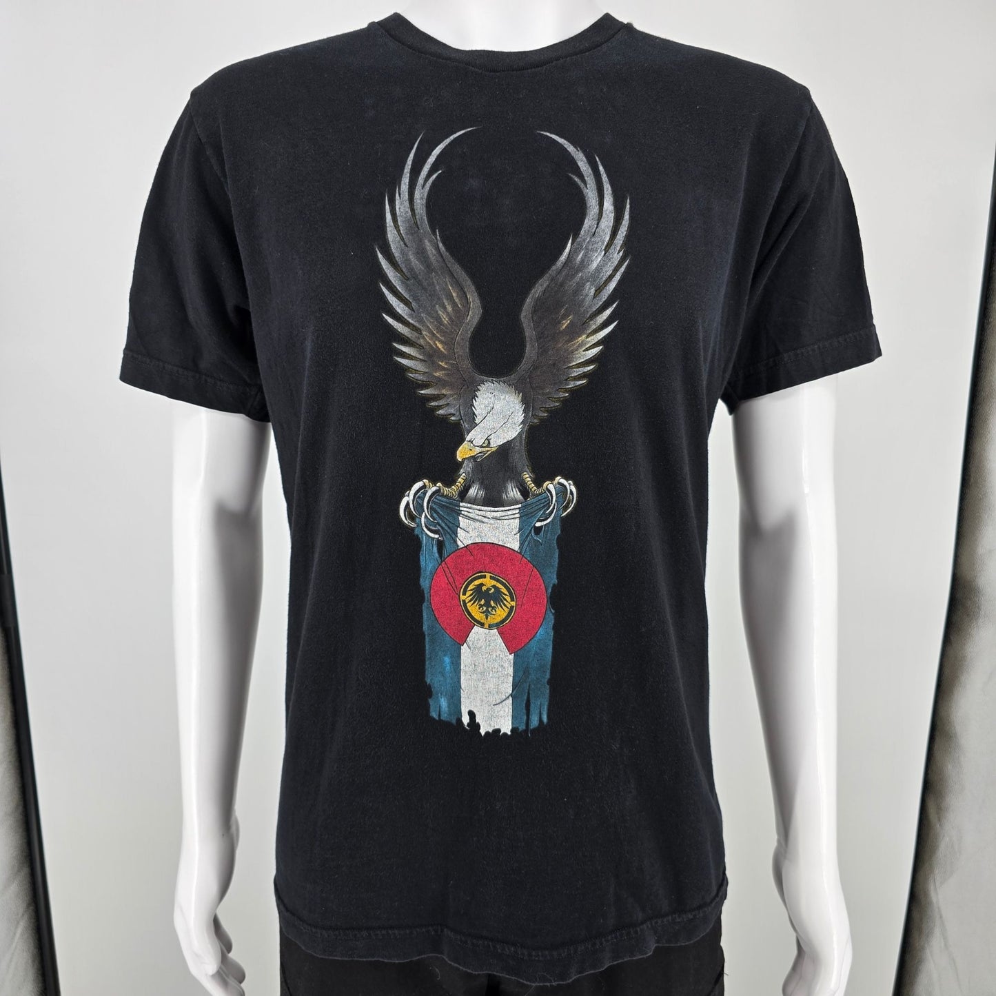 2010s Never Summer Industries "Heritage" Black Snowboarding T-Shirt (L) *Flaw