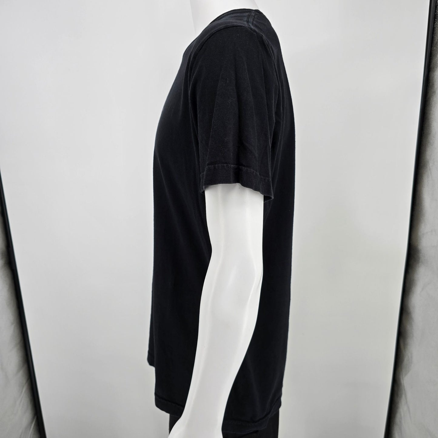 2010s Never Summer Industries "Heritage" Black Snowboarding T-Shirt (L) *Flaw