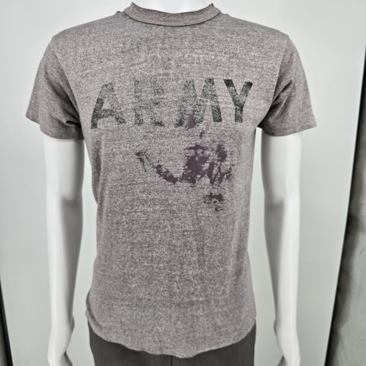 Thrashed Vintage 1991 U.S. Army Physical Fitness Uniform (PFU) Gray T-Shirt (M)