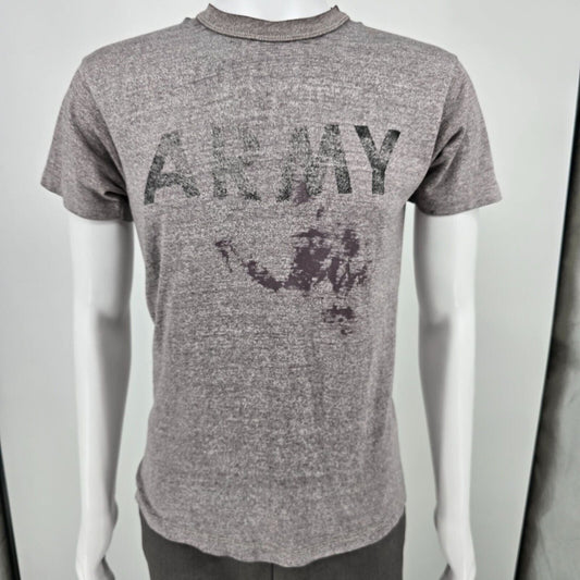 Thrashed Vintage 1991 U.S. Army Physical Fitness Uniform (PFU) Gray T-Shirt (M)
