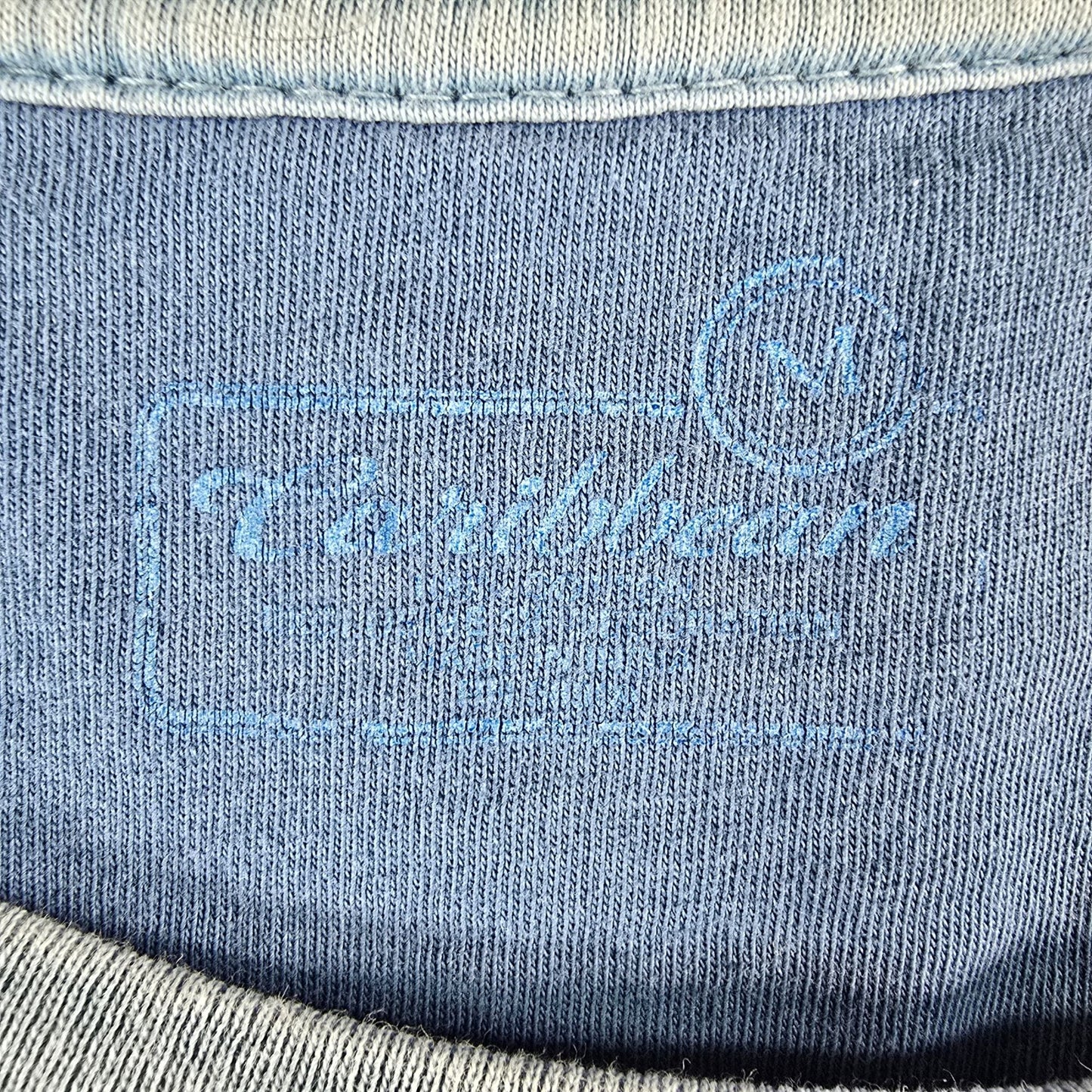 Vintage 2000s Caribbean Faded Blue Single Stitch Marlin Logo Pocket T-Shirt (M)