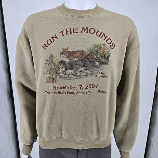 Vintage 2004 Jerzees 23rd Annual Run the Mounds Anderson, Indiana Sweatshirt (S)