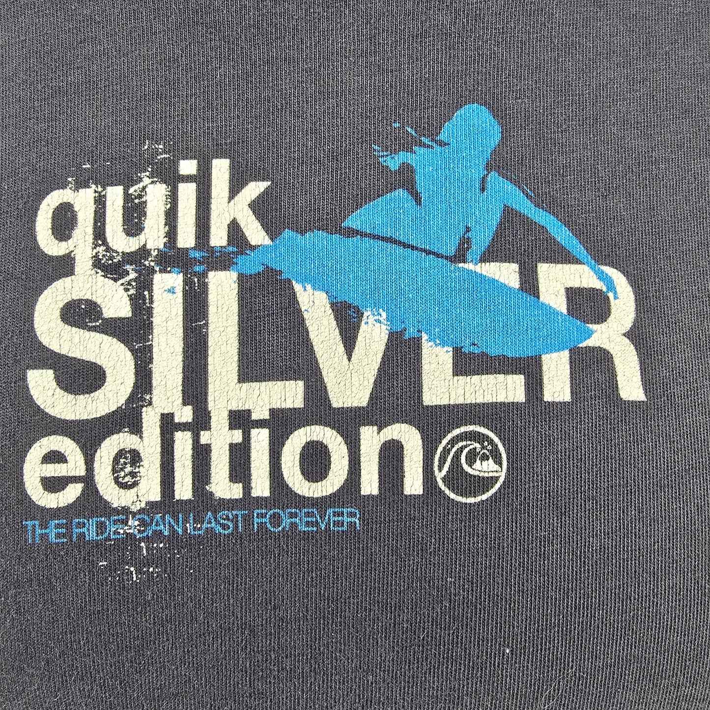 Distressed Vintage Y2K Quiksilver Edition Long Sleeve Surfer T-Shirt (L)