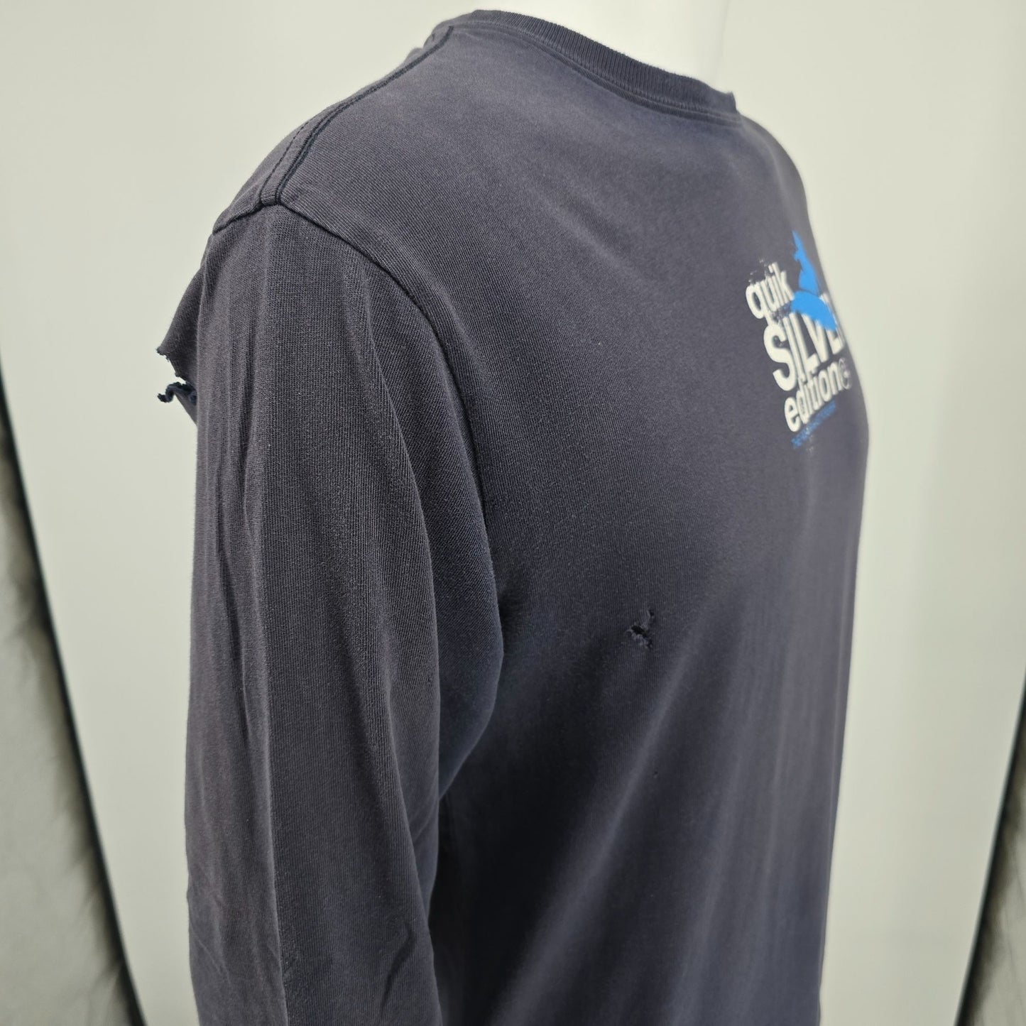 Distressed Vintage Y2K Quiksilver Edition Long Sleeve Surfer T-Shirt (L)