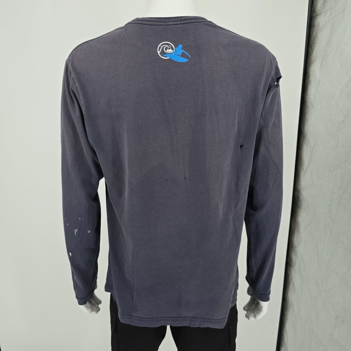 Distressed Vintage Y2K Quiksilver Edition Long Sleeve Surfer T-Shirt (L)