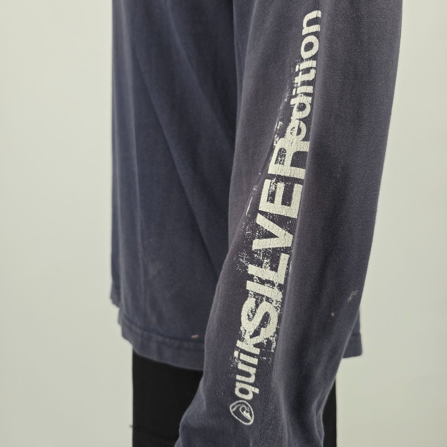 Distressed Vintage Y2K Quiksilver Edition Long Sleeve Surfer T-Shirt (L)
