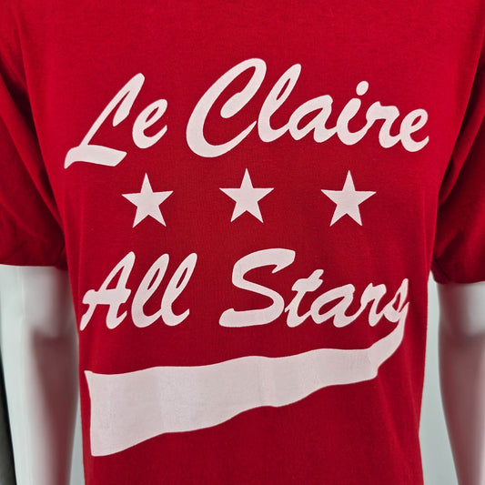 Vintage 1990s Le Claire All Stars #10 Baseball Tournament Team Iowa T-Shirt (M)