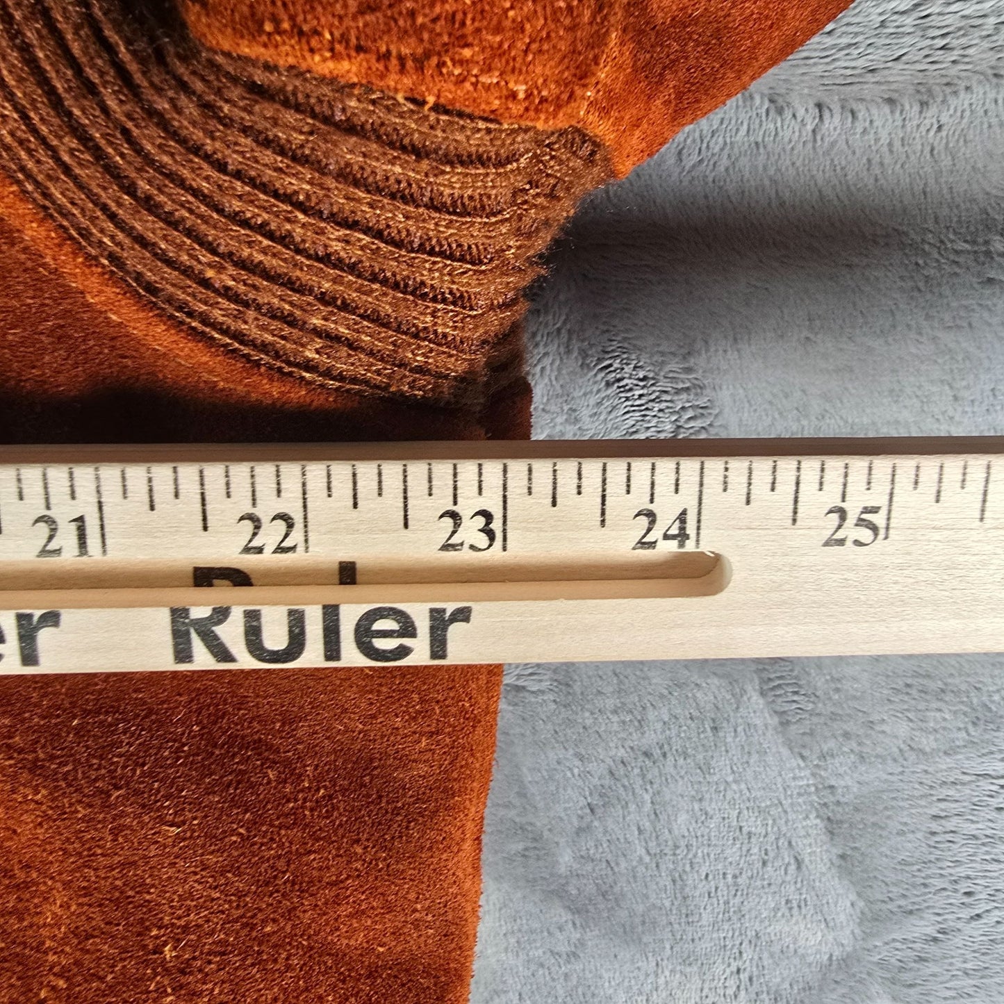 Vintage 1980s JCPenney Rust Split Cowhide Suede Sherpa Hooded Bomber Jacket (L)