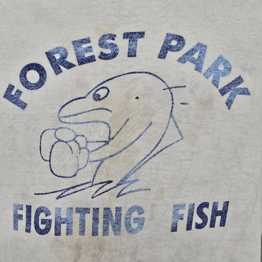 Vintage 1990s Forest Park Fighting Fish/bigg's Hypermarket Ohio T-Shirt (XL)