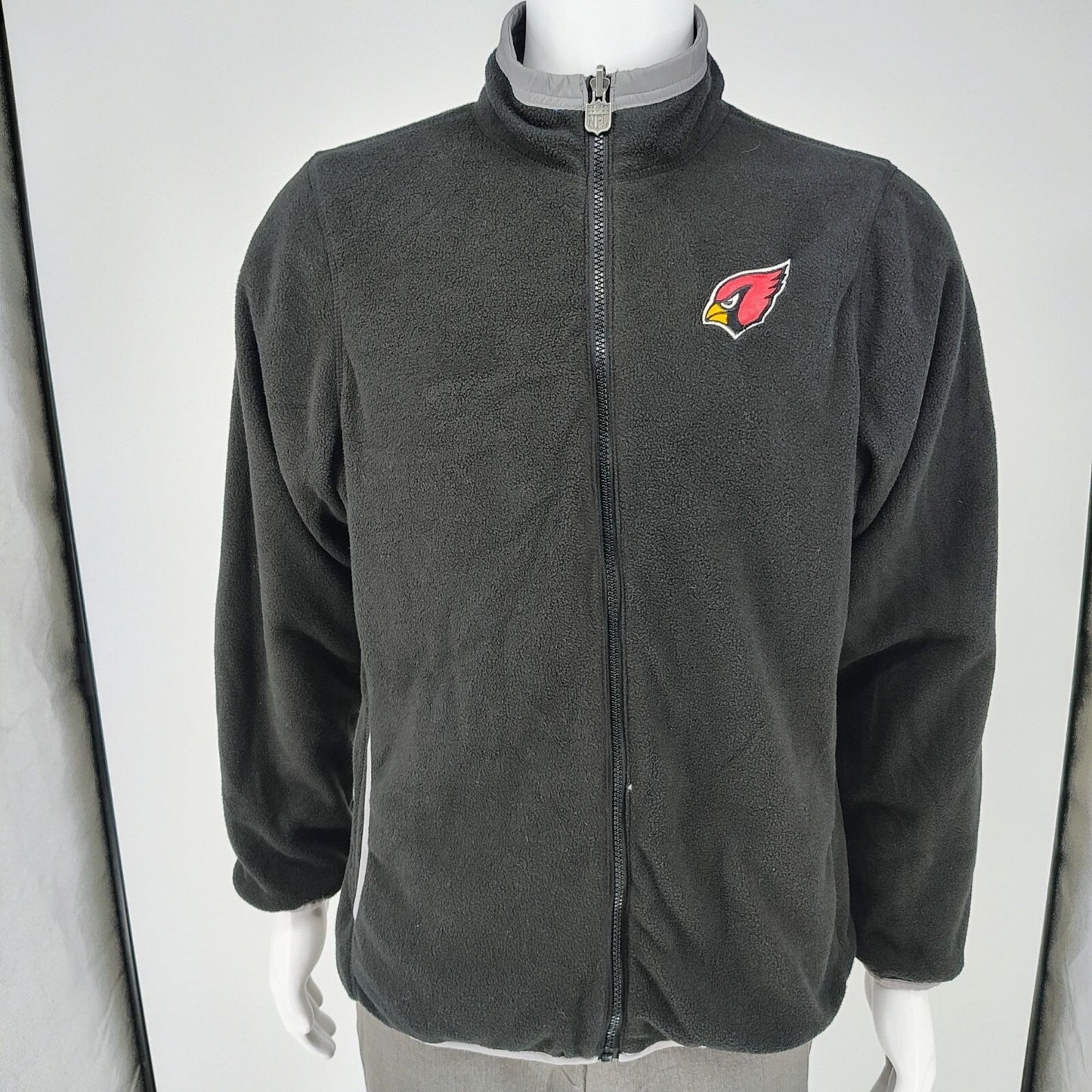 NFL Pro Line Arizona Cardinals Womens Reversible Full Zip Black/Gray Jacket (L)