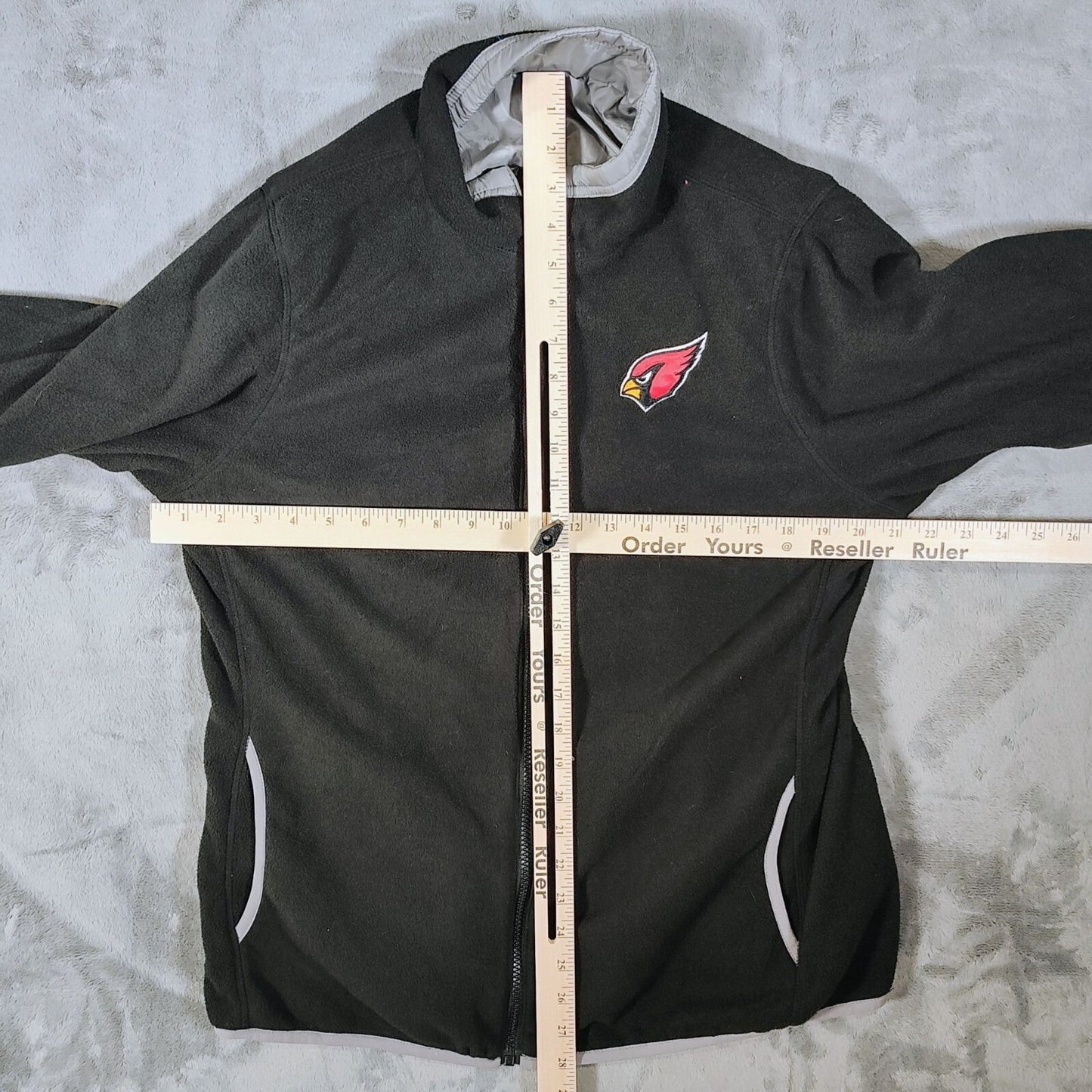 NFL Pro Line Arizona Cardinals Womens Reversible Full Zip Black/Gray Jacket (L)