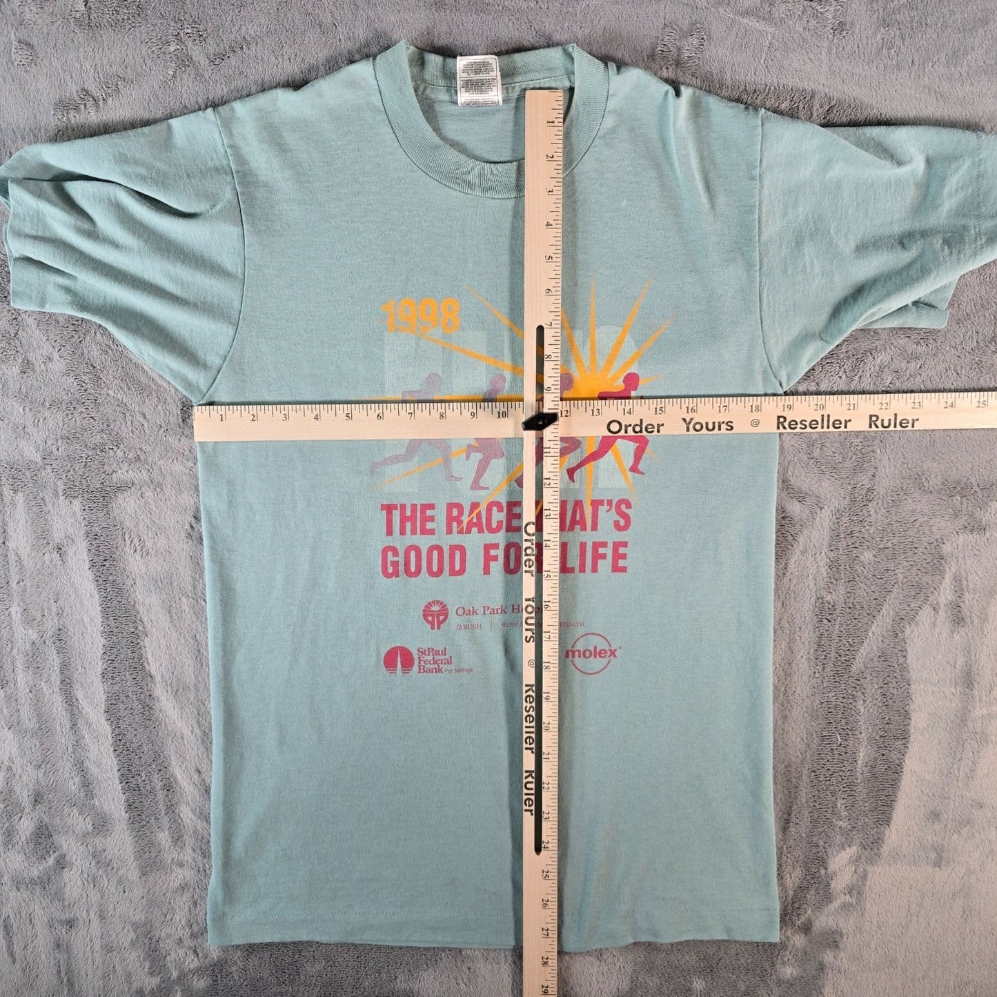 Vintage 1998 Oak Park Runners Club "The Race That's Good for Life" T-Shirt (S/M)