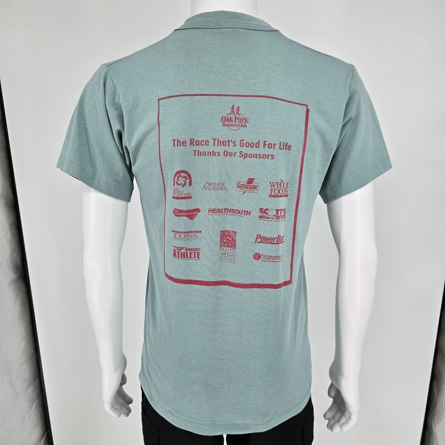 Vintage 1998 Oak Park Runners Club "The Race That's Good for Life" T-Shirt (S/M)
