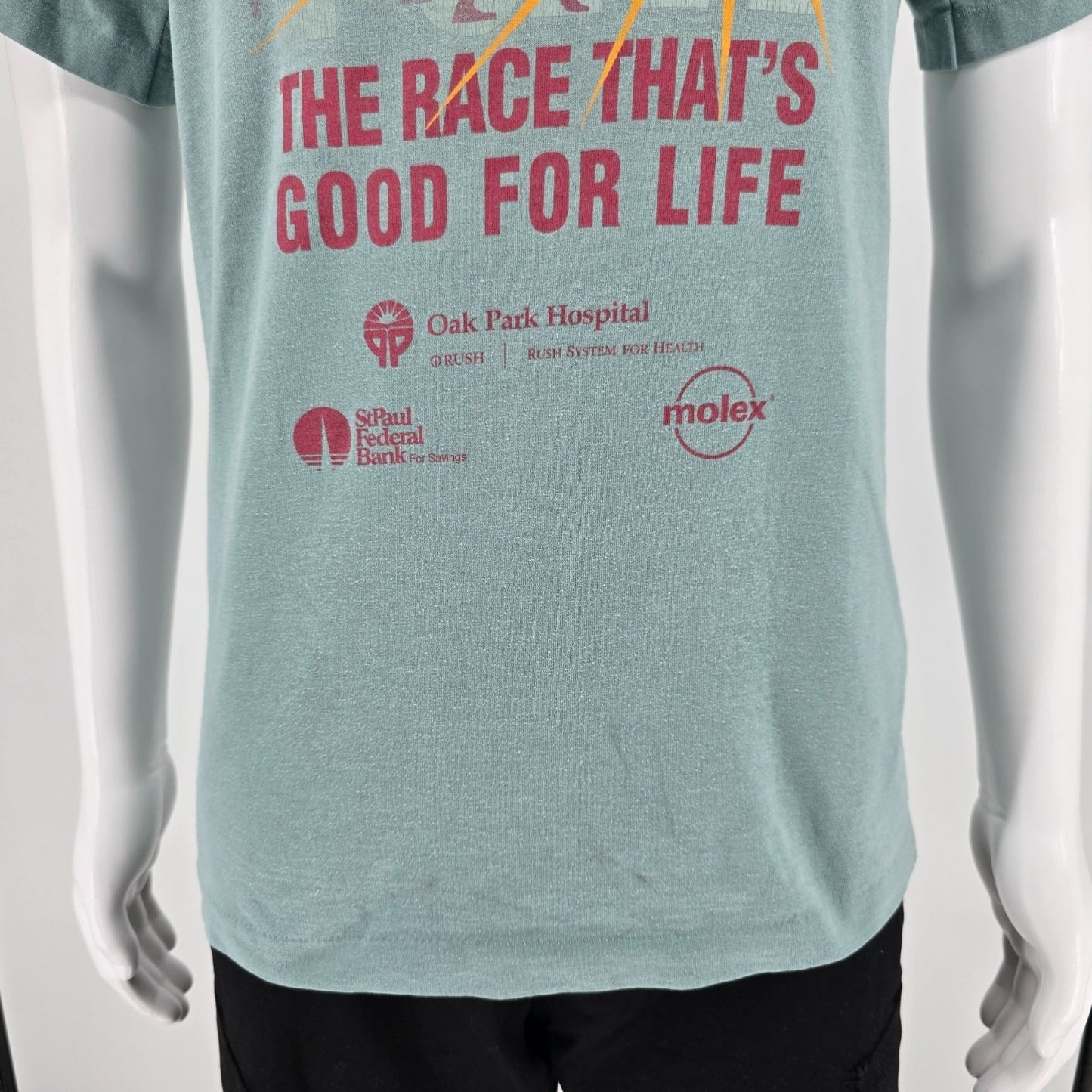 Vintage 1998 Oak Park Runners Club "The Race That's Good for Life" T-Shirt (S/M)