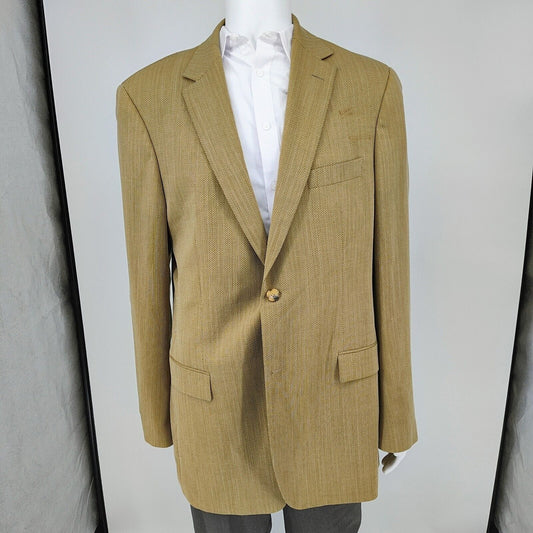 Boss Hugo Boss Brown Chevron Pattern Bertolucci US Sport Coat 44L (*FLAWS*)
