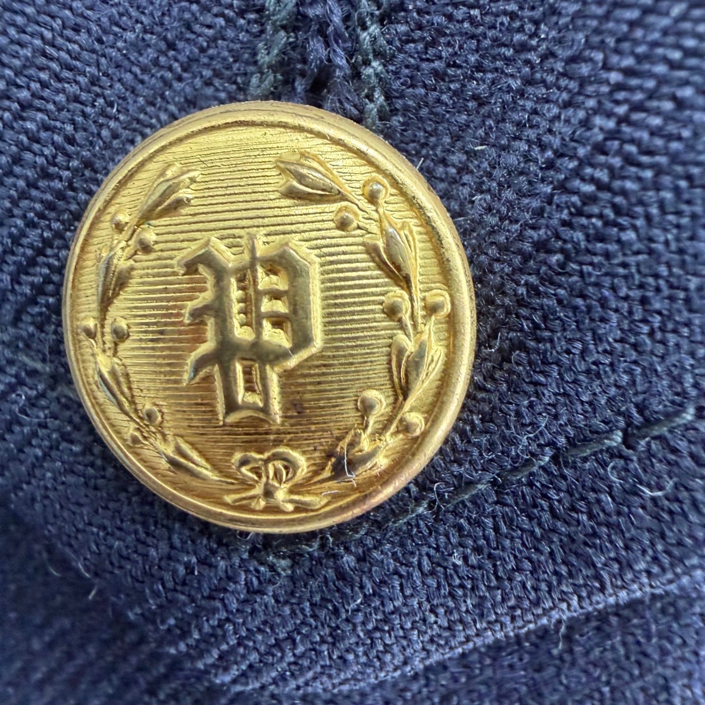 Vintage 1960s Kale Uniforms Navy Blue Button Front Ike Police Jacket (44 Short)