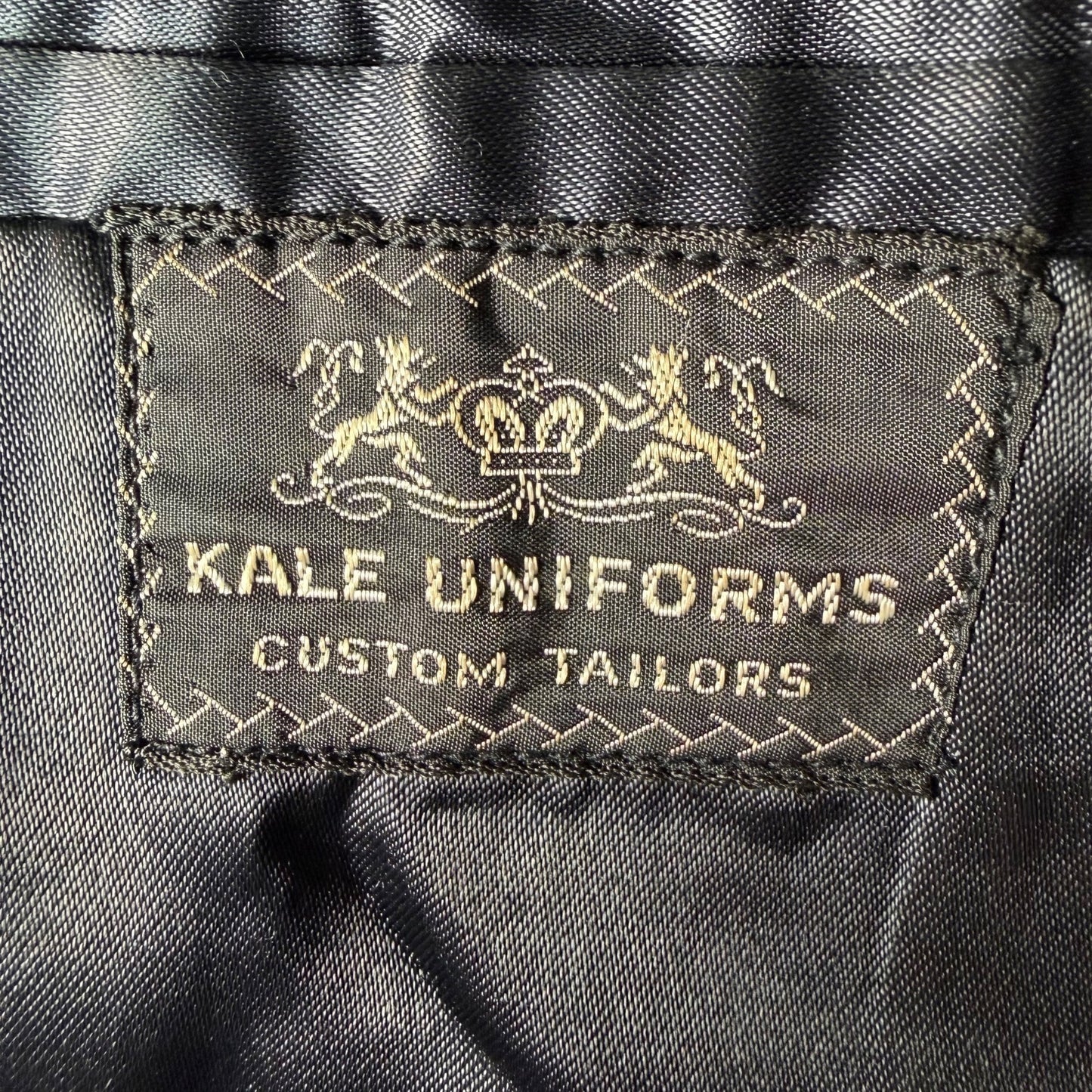 Vintage 1960s Kale Uniforms Navy Blue Button Front Ike Police Jacket (44 Short)