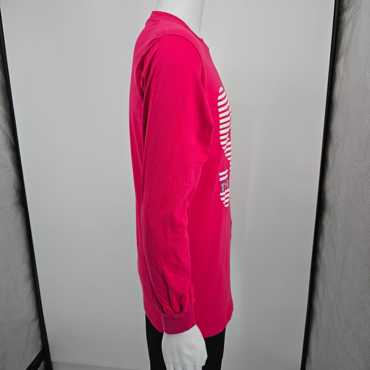 Vintage 1980s Belton Tough Tee Sail the Great Lakes Pink Long Sleeve T-Shirt (M)