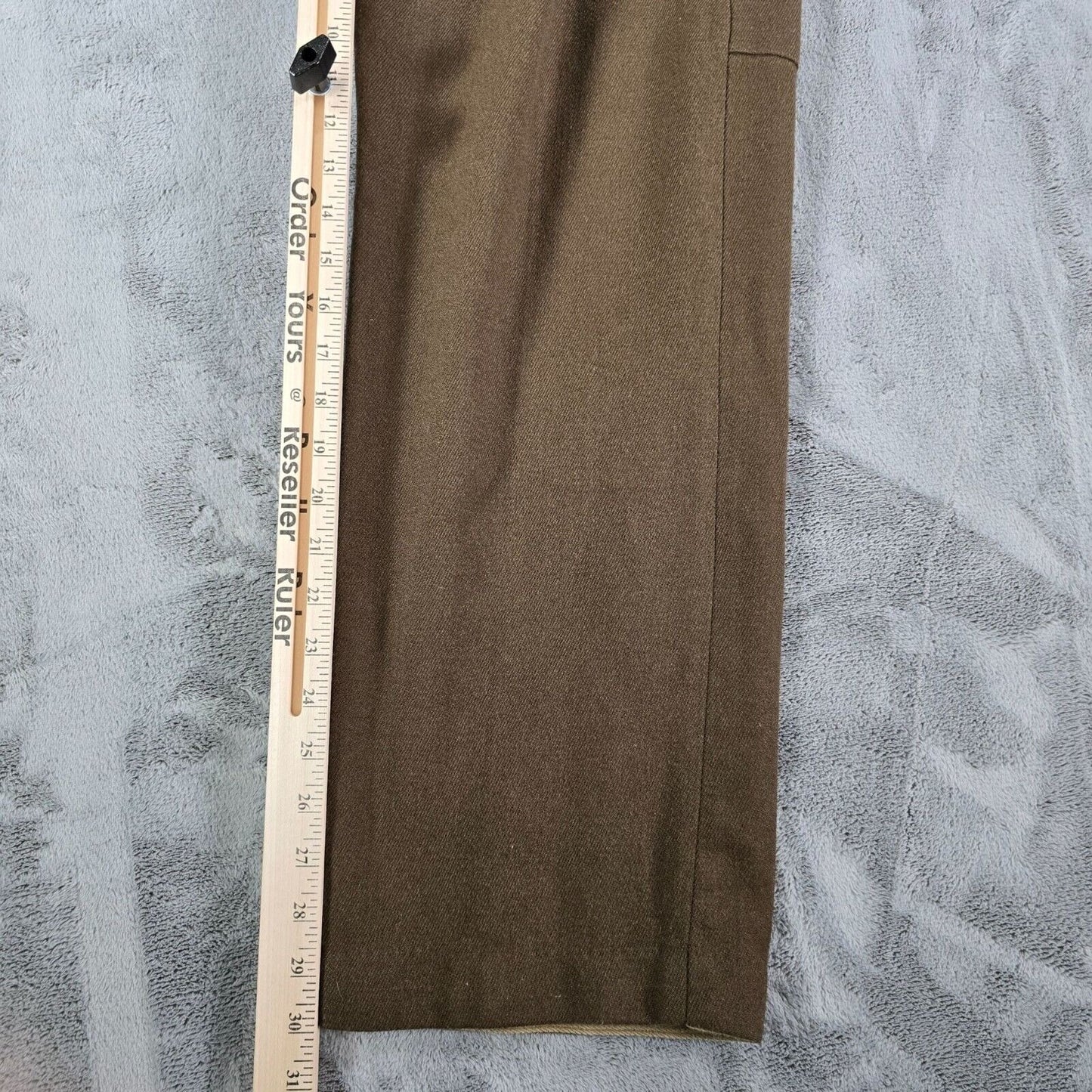 Vintage 1950s French Military Korean War Era Brown Wool Work Pants (29x30)
