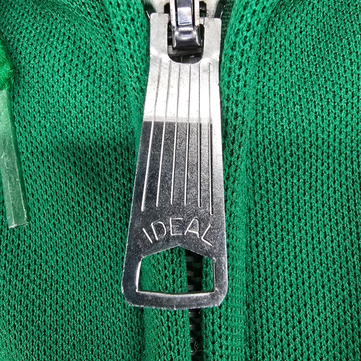 Vintage 1970s K-Brand "Grace" Patch Kelly Green Ideal Zipper Zip Hoodie (S)