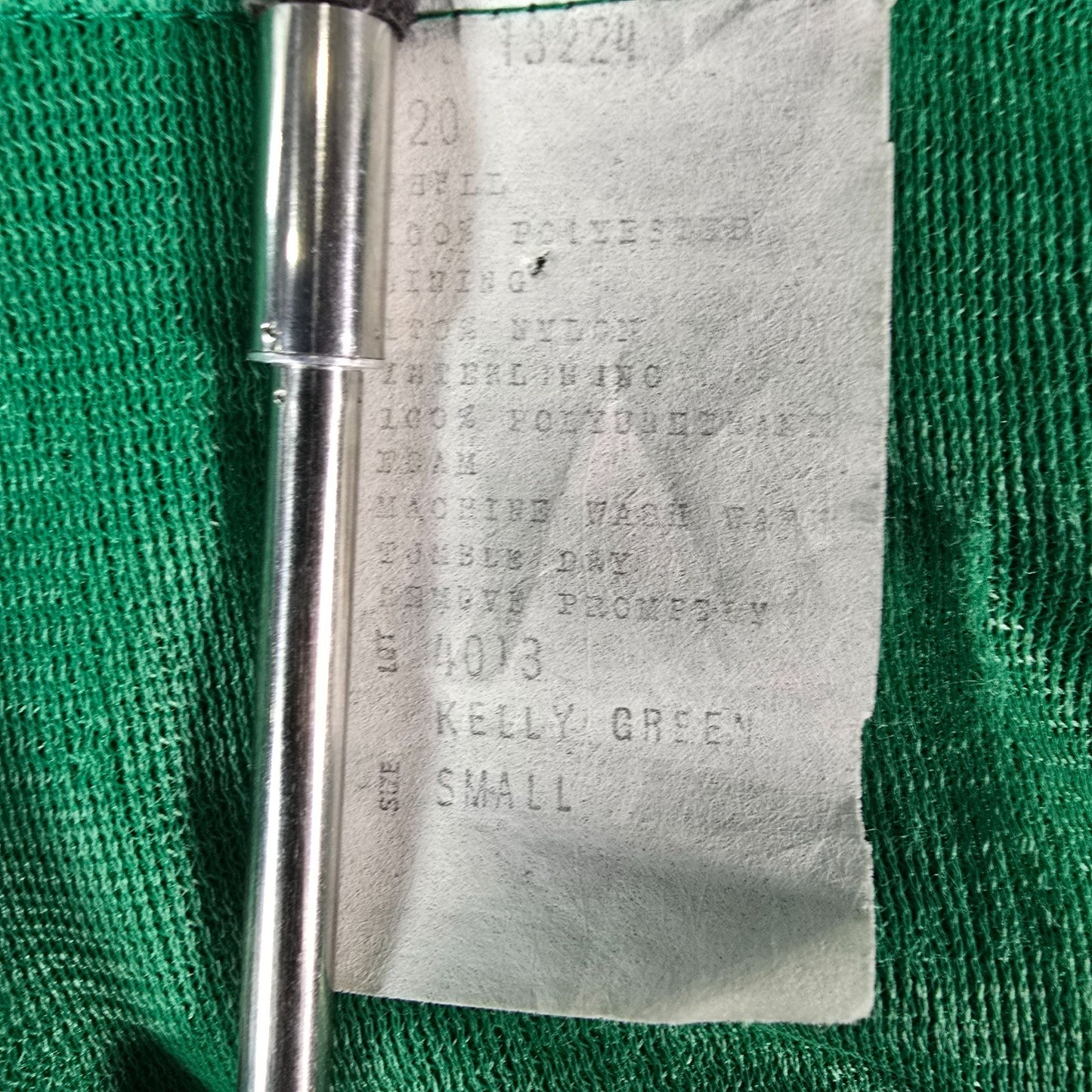 Vintage 1970s K-Brand "Grace" Patch Kelly Green Ideal Zipper Zip Hoodie (S)
