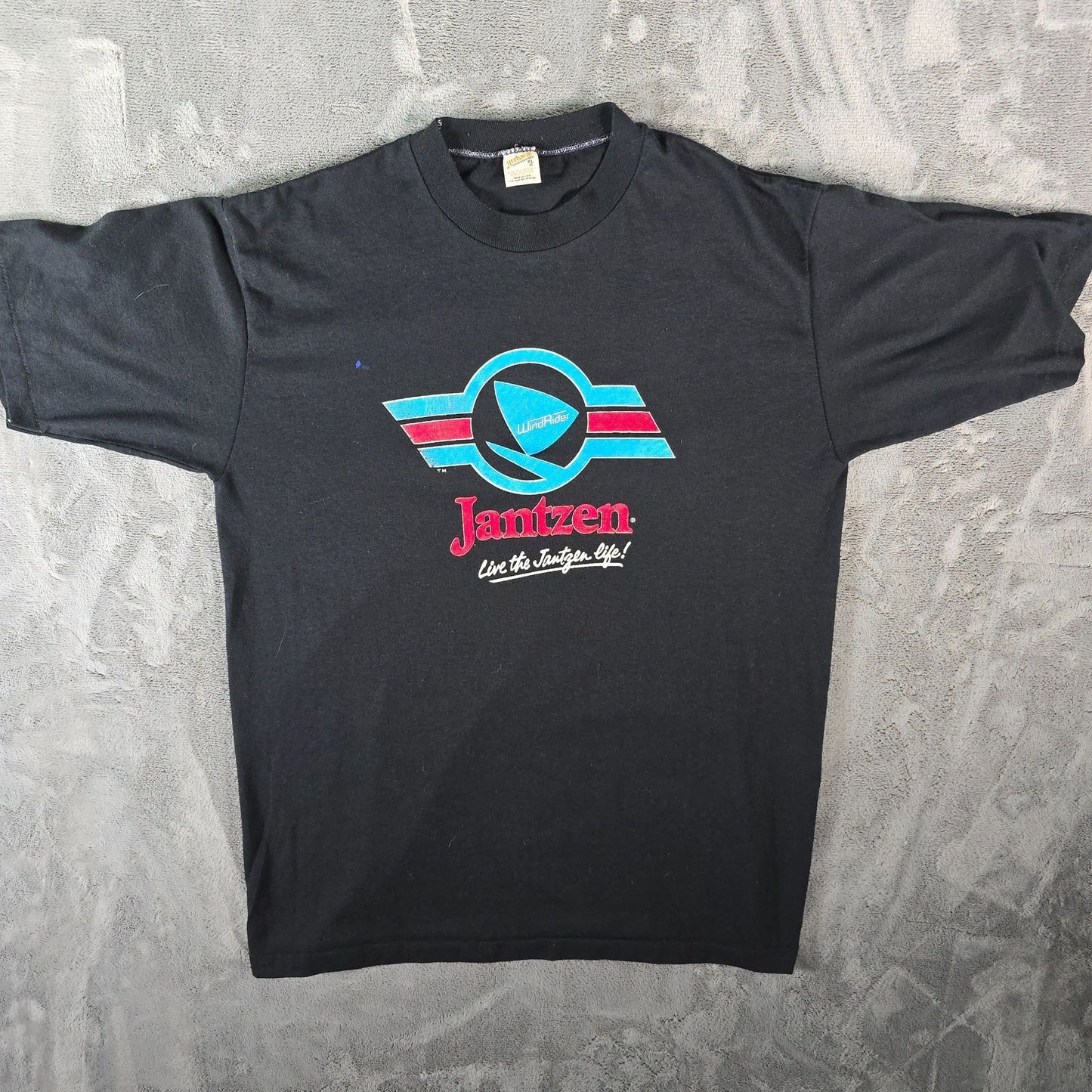 Vintage 1980s Sportswear Jantzen WindRider "Live the Jantzen Life" T-Shirt (L)