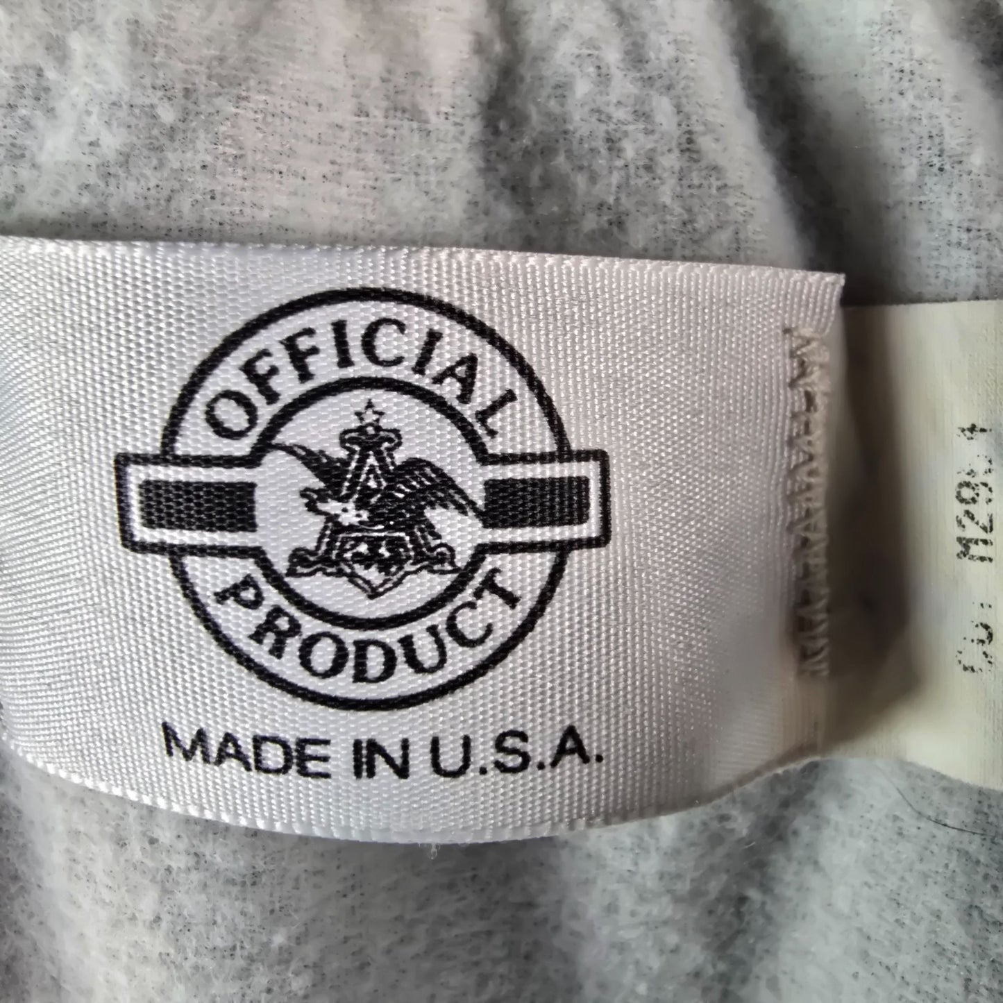 Vintage 1980s Bud Light Delivery Driver Fleece Lined Satin Bomber Jacket (M)