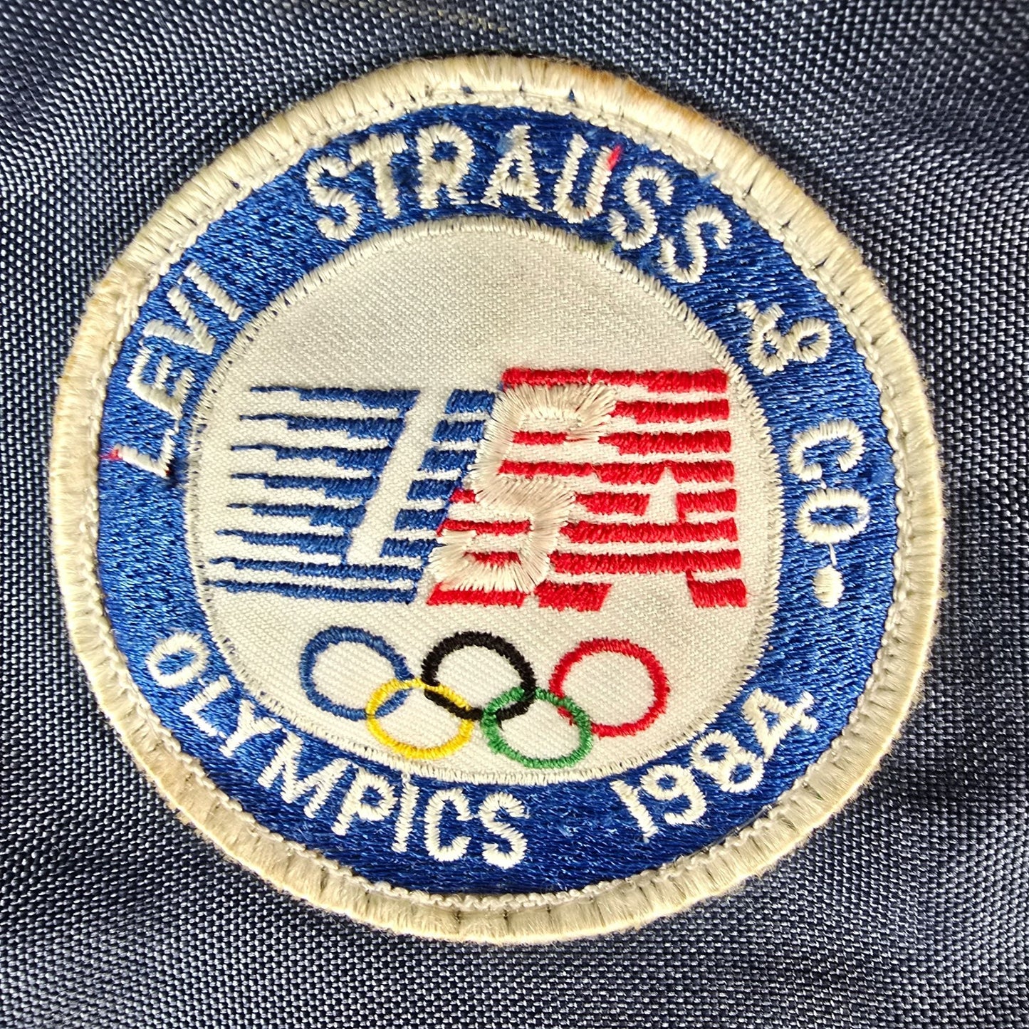 Distressed Vintage 1980s Levi's USA Olympics 1984 Duffel Travel Bag (M/L)