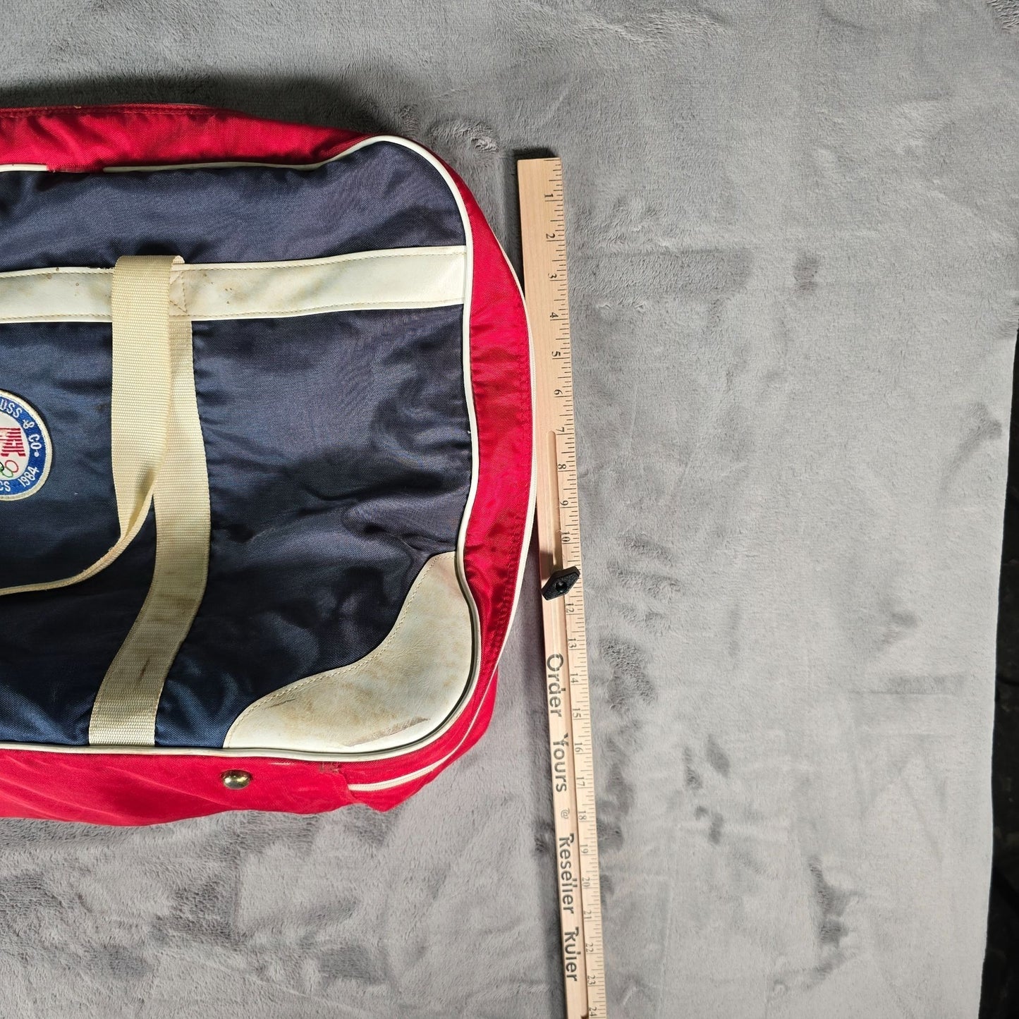 Distressed Vintage 1980s Levi's USA Olympics 1984 Duffel Travel Bag (M/L)