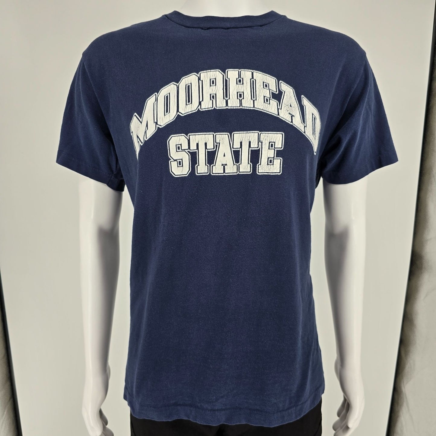 Vintage 1990s Jansport Moorhead State University Minnesota Navy Blue T-Shirt (L)
