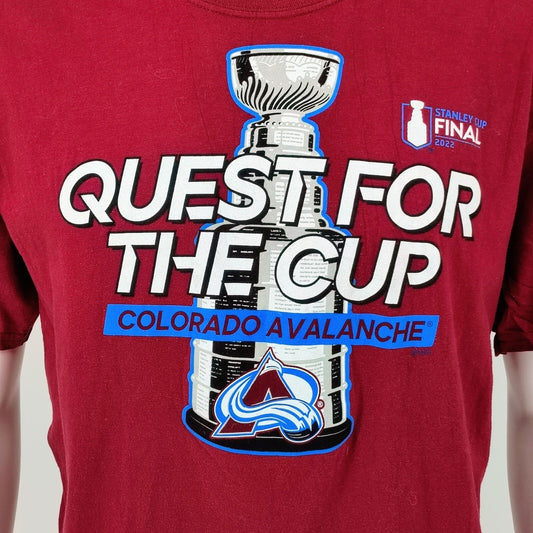 Fanatics Colorado Avalanche Stanley Cup Final 2022 Red Graphic T-Shirt (XL)