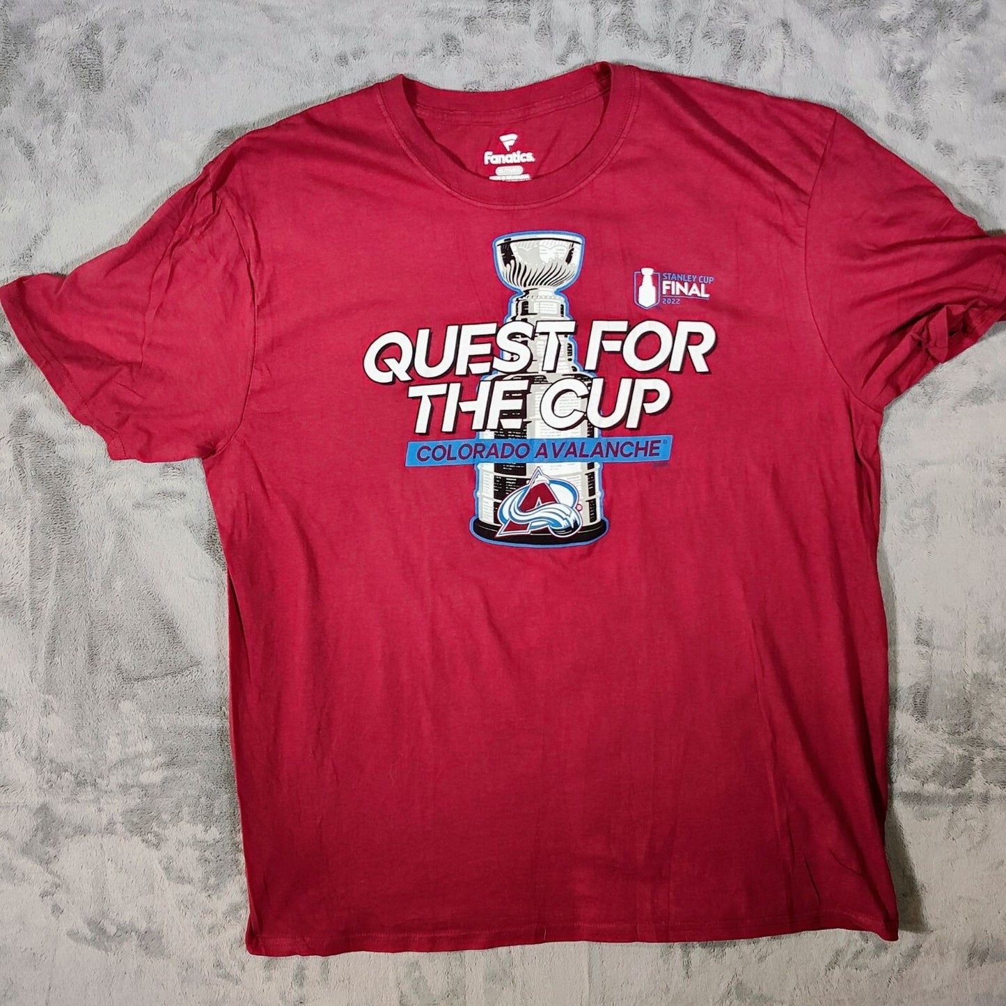Fanatics Colorado Avalanche Stanley Cup Final 2022 Red Graphic T-Shirt (XL)