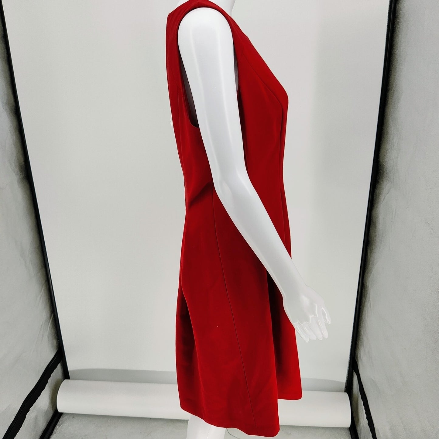 NWT Ann Taylor LOFT Red Pleated Sleeveless Cocktail Party Dress (Size 10)